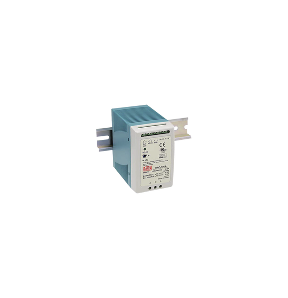 MEANWELL DRC100A DRC-100-A Fuente de poder Riel Din 12V 100W con Cargador de Batería