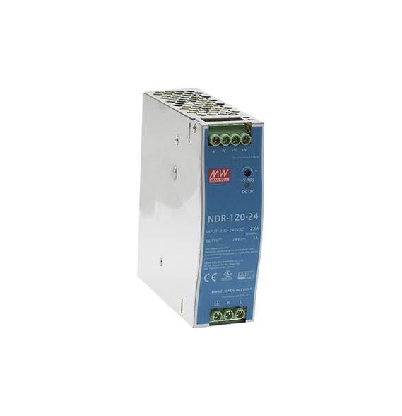 MEANWELL NDR12024 NDR-120-24 Fuente de poder industrial de 120 W salida 24 Vcc entrad