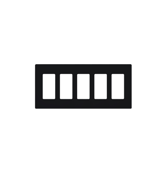 LUTRON ELECTRONICS CW5BL CW5BL Placa de pared 5 espacios para atenuador (dimmer) swit