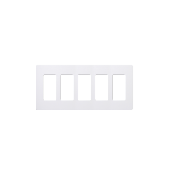 LUTRON ELECTRONICS CW5WH CW5WH Placa de pared 5 espacios para atenuador (dimmer) swit