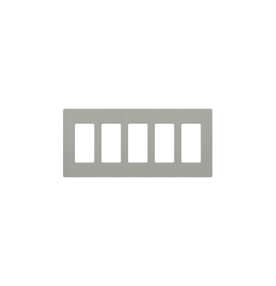 LUTRON ELECTRONICS CW5GR CW5-GR PLACA DE PARED COLOR GRIS 5 ESPACIOS