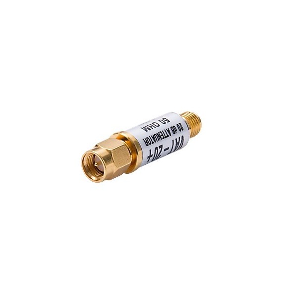 MINI CIRCUITS VAT20 VAT-20 Atenuador en Línea de 20 dB 0.5 Watt Conectores SMA Macho-