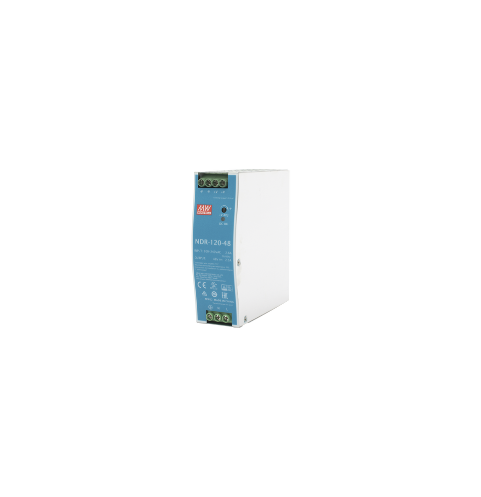 MEANWELL NDR12048 NDR-120-48 Fuente de poder industrial de 120 W salida 48 Vcc entrad MEANWELL NDR12048 NDR-120-48 Fuente de poder industrial de 120 W salida 48 Vcc entrad