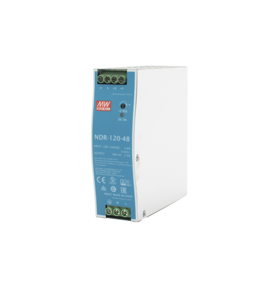 MEANWELL NDR12048 NDR-120-48 Fuente de poder industrial de 120 W salida 48 Vcc entrad