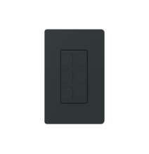 LUTRON ELECTRONICS SC6PFMN SC6PFMN Placa de 6 puertos color negro night.