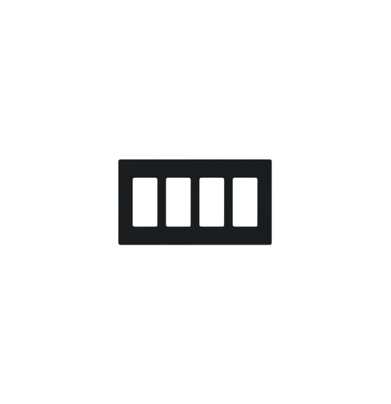LUTRON ELECTRONICS CW4BL CW4-BL Placa de pared 4 espacio para atenuador (dimmer) swit