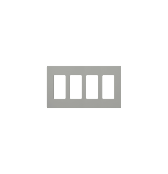 LUTRON ELECTRONICS CW4GR CW4-GR PLACA DE PARED COLOR GRIS 4 ESPACIOS
