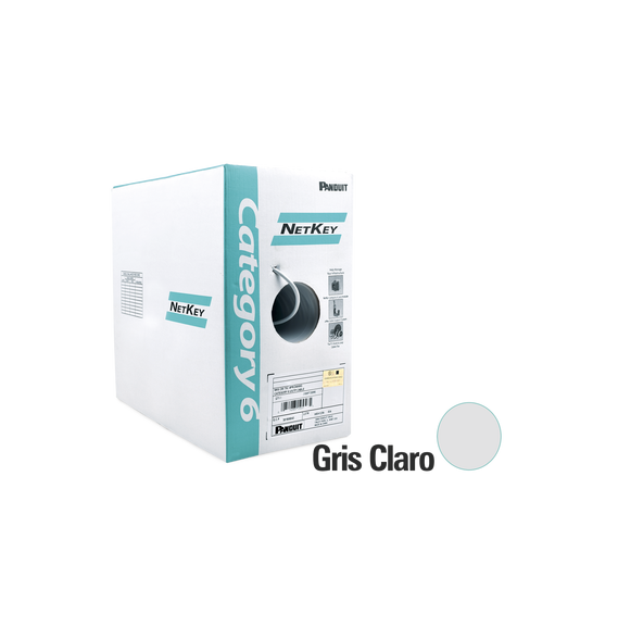 PANDUIT NUR6C04IGC NUR6C04IG-C Bobina de Cable UTP de 305 m. de Cobre NetKey Gris
