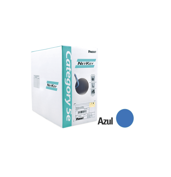 PANDUIT NUR5C04BUC NUR5C04BU-C Bobina de Cable UTP de 305 m. de Cobre NetKey Azul
