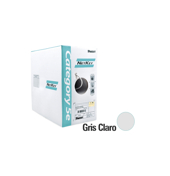 PANDUIT NUR5C04IGC NUR5C04IG-C Bobina de Cable UTP 305 m. de Cobre NetKey Gris Cla