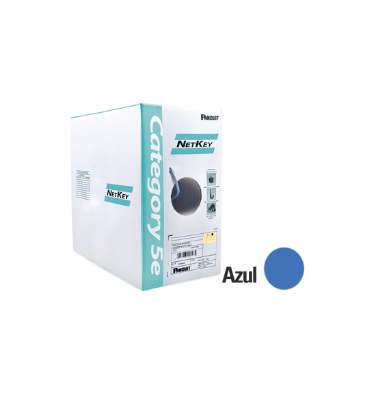 PANDUIT NUC5C04BUCE NUC5C04BU-CE Bobina de cable UTP 305 m. de Cobre NetKey Azul C