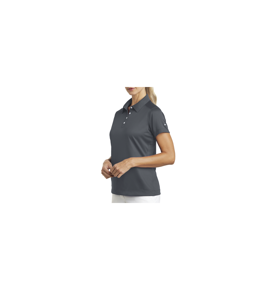 NIKE D354064LG D354064L/G Playera Polo Dri-FIT color Gris Obscuro para Mujer