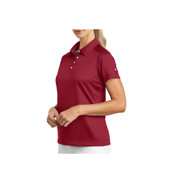 NIKE D354064SR D354064S/R Playera Polo Dri-FIT color Rojo Obscuro para Mujer