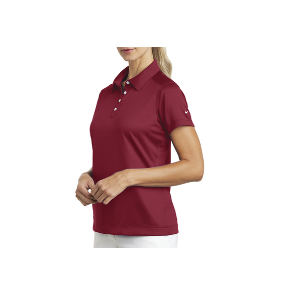 NIKE D354064LR D354064L/R Playera Polo Dri-FIT color Rojo Obscuro para Mujer