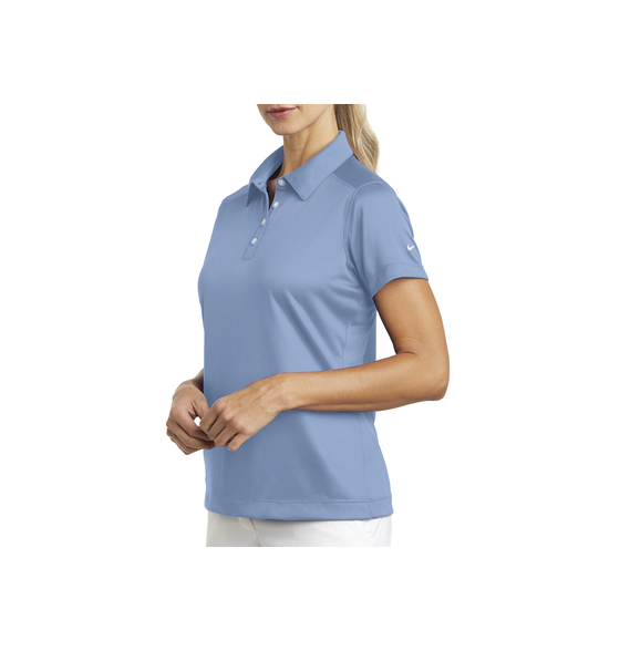NIKE D354064LF D354064L/F Playera Polo Dri-FIT color Azul para Mujer