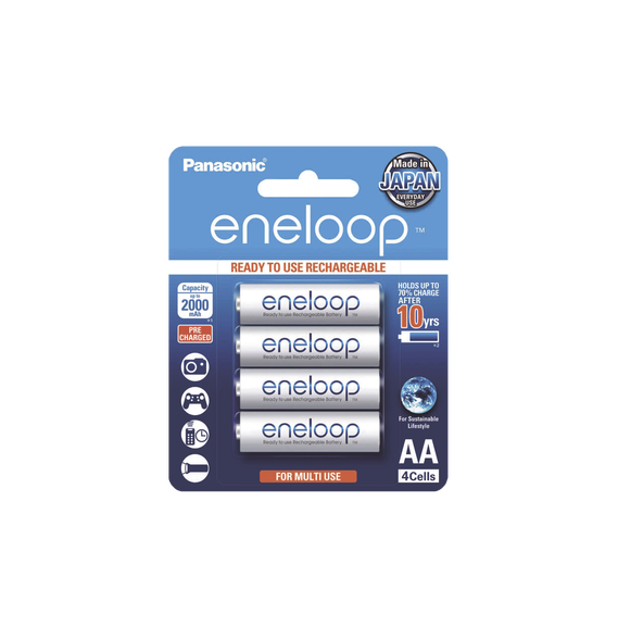 PANASONIC BK3MCCE4BT BK3MCCE/4BT Batería Recargable AA 1.2V ENELOOP / Ni-HM / Paqu