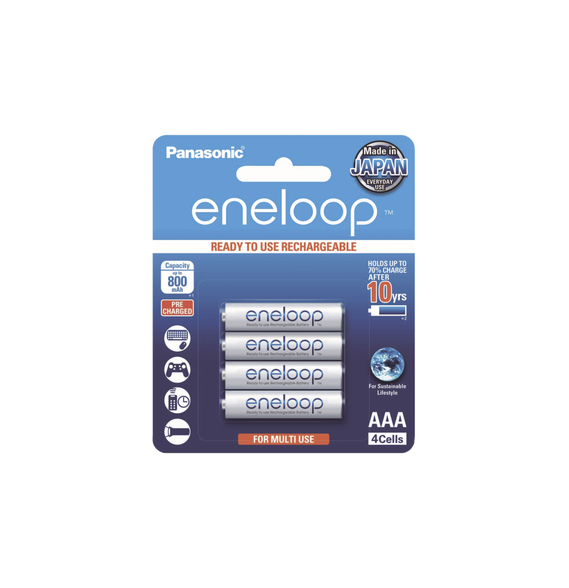 PANASONIC BK4MCCE4BT BK4MCCE/4BT Batería Recargable AAA 1.2V ENELOOP / Ni-HM / Paq