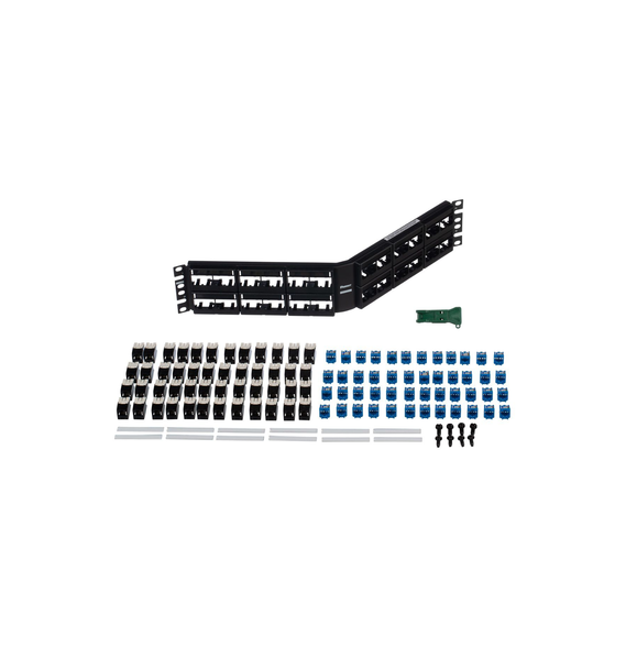 PANDUIT CPPKLA6ATG48WBL CPPKLA6ATG48WBL Kit de Patch Panel Modular Angulado de 48 Pue