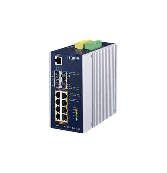 PLANET IGS63258UP2S2X IGS-6325-8UP2S2X Switch Industrial Administrable Capa 3 con 8 P