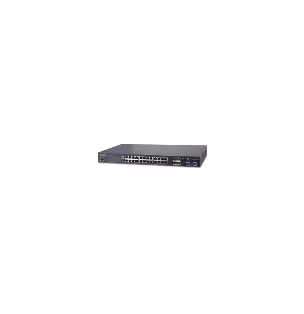 PLANET SGS522024T2X SGS-5220-24T2X Switch de Acceso Stack Capa 2+ de 24 puertos + 4 c