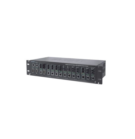 PLANET MC1500R MC-1500R Chasis para 15 convertidores de medios con opción de fuente r