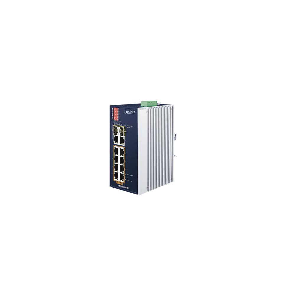 PLANET IFGS1022HPT IFGS-1022HPT Switch Industrial PoE no administrable de 8 Puertos 1