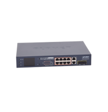 PLANET FGSD1022VHP FGSD-1022VHP Switch PoE+ / distancia 250 metros / 8 puertos + 2 co