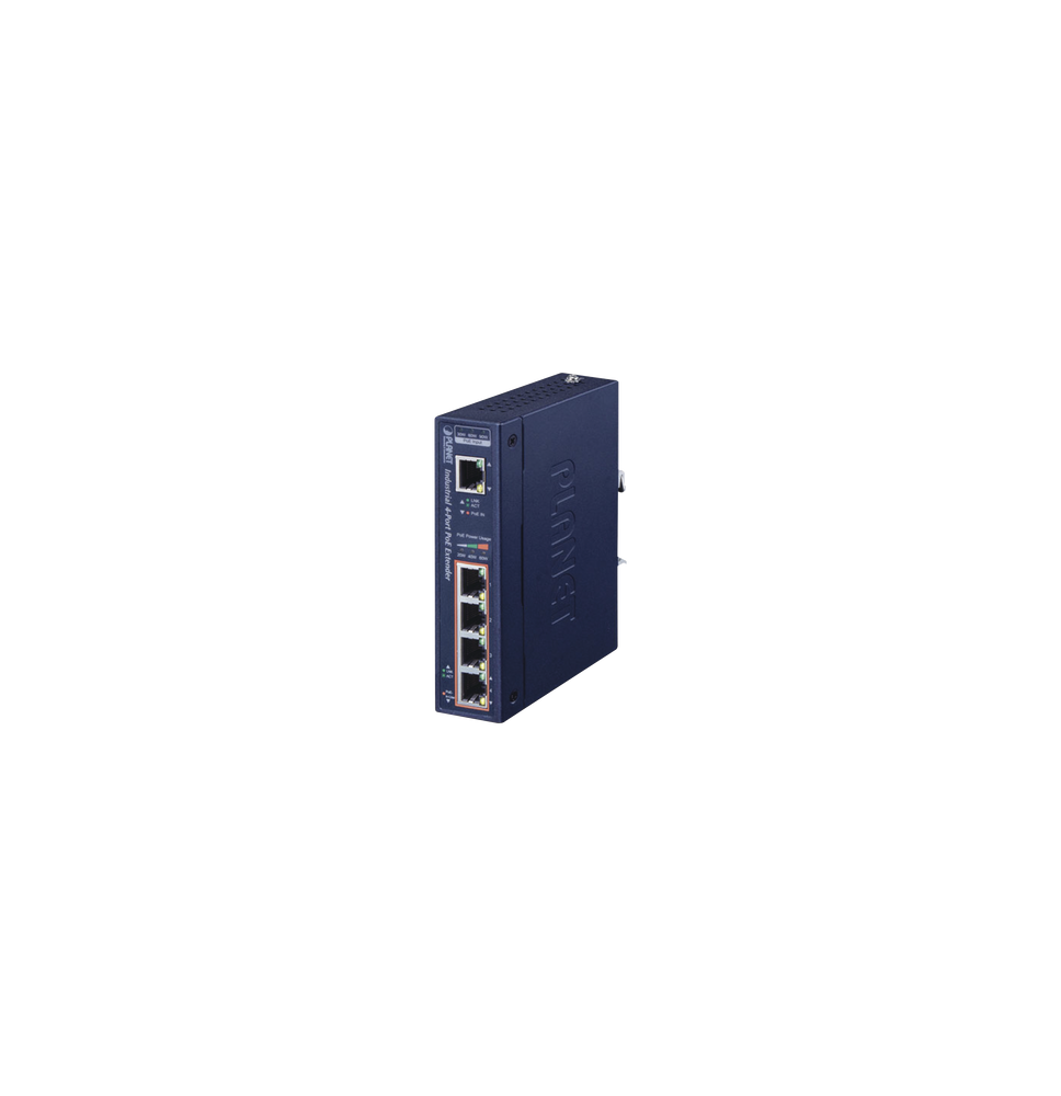 PLANET IPOEE174 IPOE-E174 Extensor Industrial PoE Entrada PoE 802.3 bt y 4 Puertos de