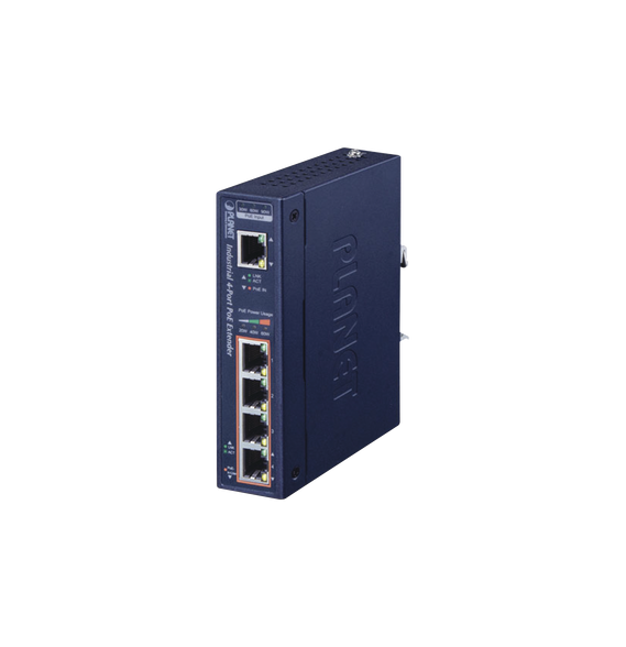 PLANET IPOEE174 IPOE-E174 Extensor Industrial PoE Entrada PoE 802.3 bt y 4 Puertos de