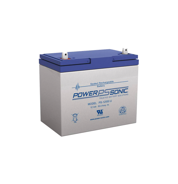 POWER SONIC PS12550U PS-12550U Batería 12V 55AH Para Respaldo Tecnologías AGM/VRLA 5