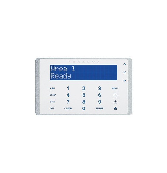 PARADOX K656 K656 Teclado alfanumérico táctil con entrada de zona pantalla Azul de 32