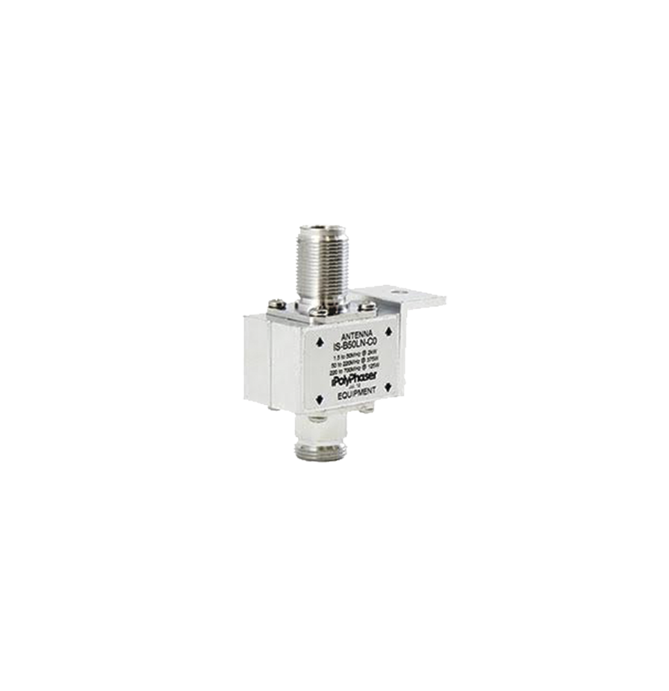 POLYPHASER ISB50LNC0 IS-B50LN-C0 Protector Coaxial de 10MHZ a 1GHZ Con Bloqueador de