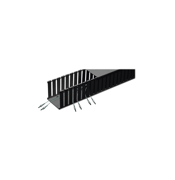 PANDUIT E4X4BL6 E4X4BL6 Canaleta Ranurada de PVC sin Tapa Fiber-Duct? 4 in de Ancho 4