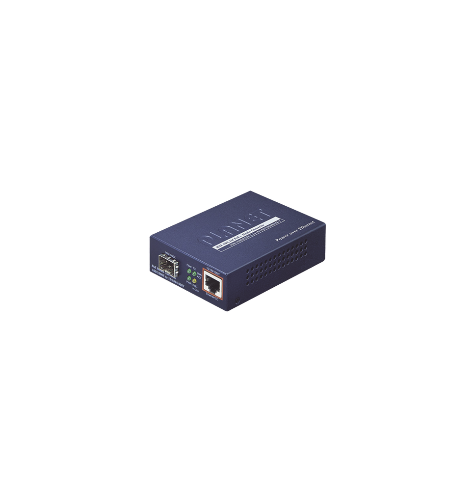 PLANET GTP805A GTP-805A Convertidor IEEE802.3af/at PoE 10/100/1000Base-T a 100/1000X