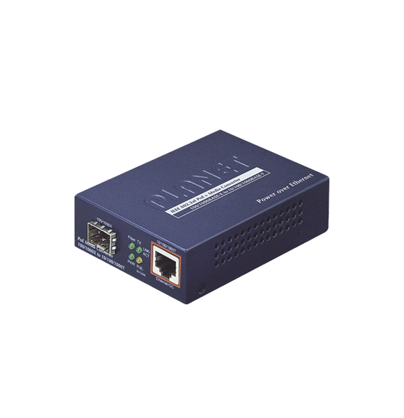 PLANET GTP805A GTP-805A Convertidor IEEE802.3af/at PoE 10/100/1000Base-T a 100/1000X