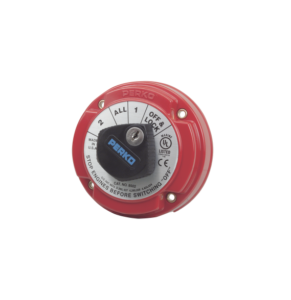PERKO 8502DP 8502DP Switch Selector de Batería de Servicio Mediano con Bloqueo por Me