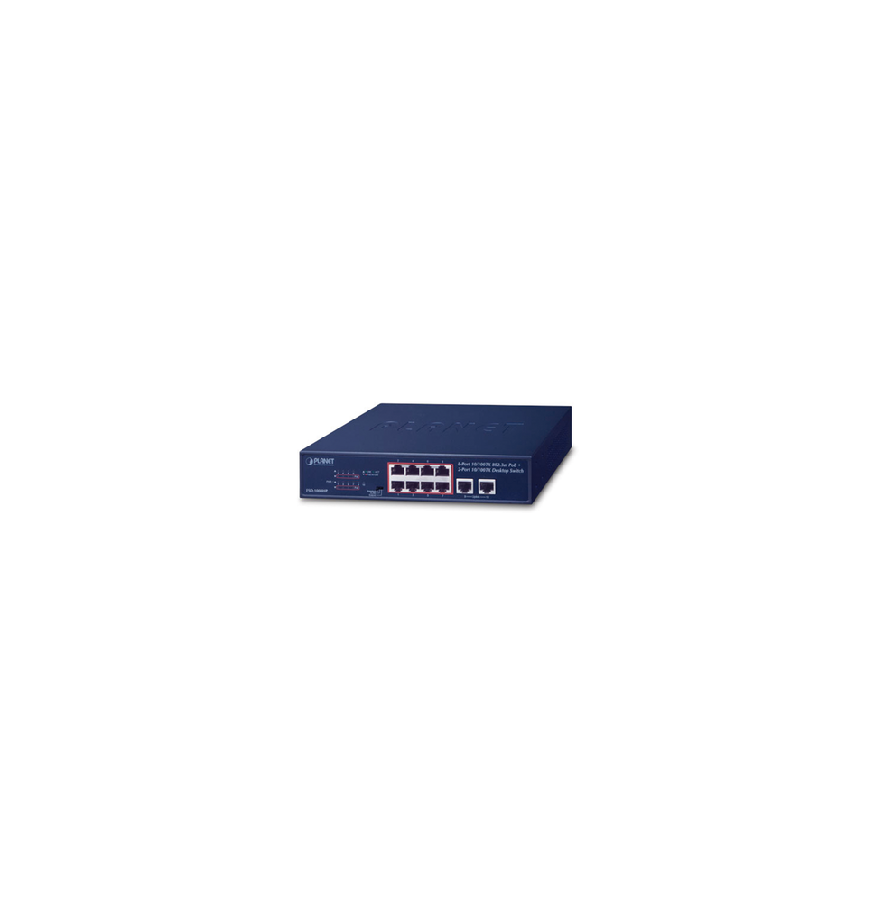 PLANET FSD1008HP FSD-1008HP Switch No Administrable de Escritorio y Rack 8 Puertos Fa