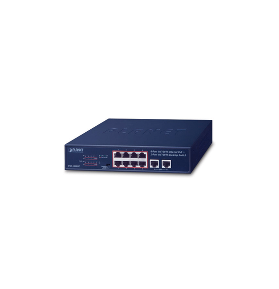 PLANET FSD1008HP FSD-1008HP Switch No Administrable de Escritorio y Rack 8 Puertos Fa