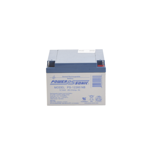 POWER SONIC PS12260NB PS-12260-NB Batería 12V 26AH Para Respaldo Tecnologías AGM/VRLA