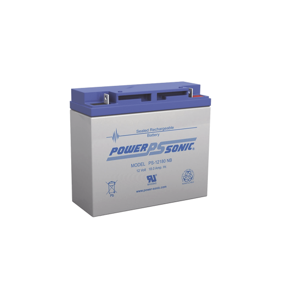 POWER SONIC PS12180NB PS-12180-NB Batería 12V 18AH Para Respaldo Tecnologías AGM/VRLA