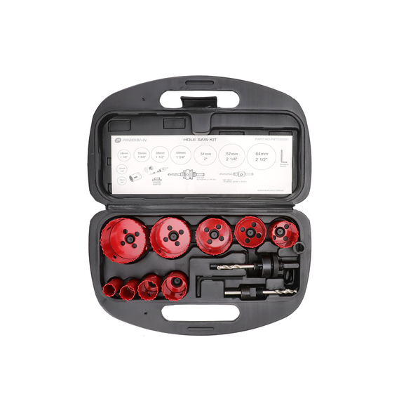 PRECISION PSTC02001 PST-C020-01 Juego de 13 Brocas Sierra Bimetálica con Adaptadores