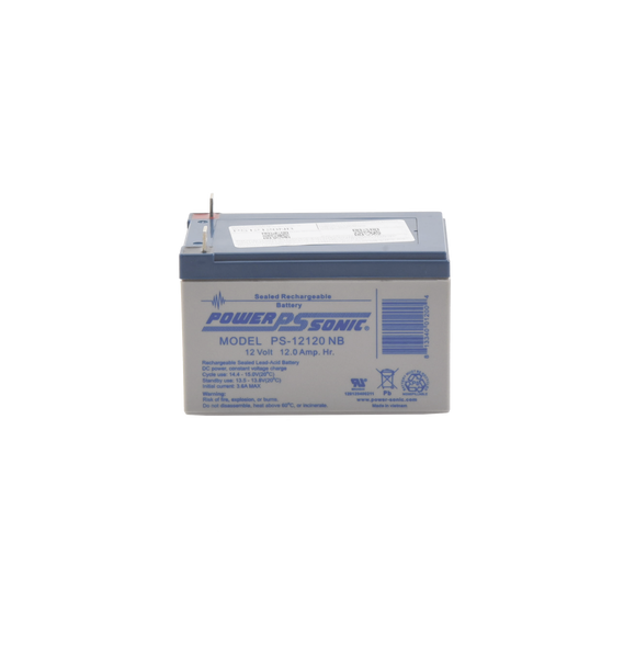 POWER SONIC PS12120NB PS-12120-NB Batería 12V 12AH Para Respaldo Tecnologías AGM/VRLA