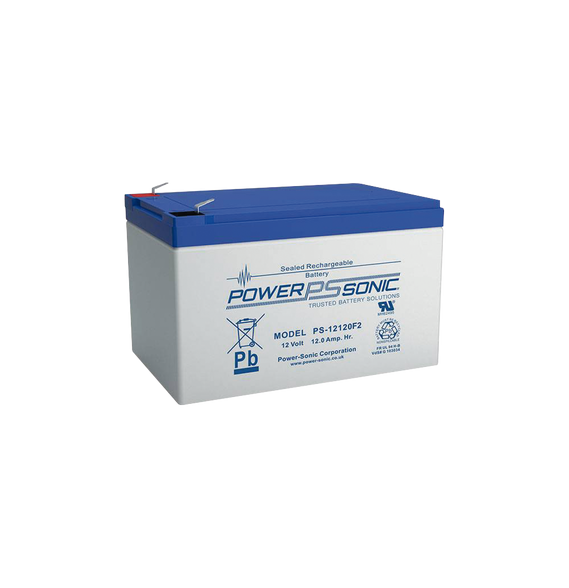 POWER SONIC PS12120F2 PS-12120-F2 Batería 12V 12AH Para Respaldo Tecnologías AGM/VRLA