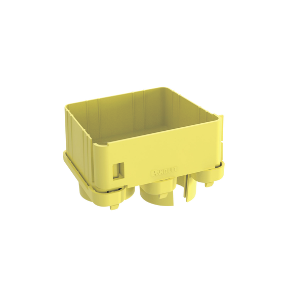 PANDUIT FRIDT4X4LYL FRIDT4X4LYL Tapa con 2 Salidas a Tubo de 1.5in (38mm) Para uso co