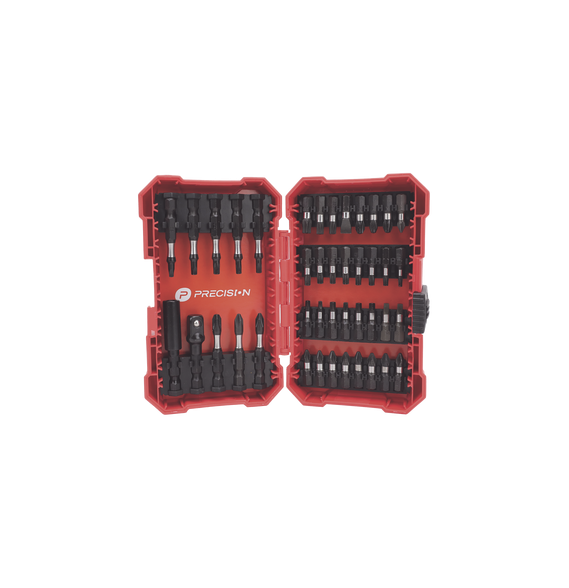 PRECISION PSTC01001 PST-C010-01 Juego de 42 Puntas para Taladro + Estuche (Entrada He