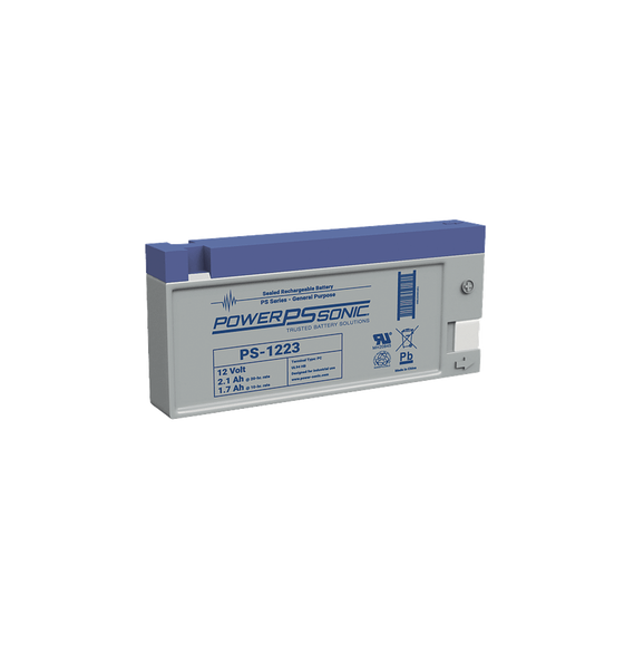 POWER SONIC PS1223PC PS-1223-PC Batería 12V 2.1AH Para Respaldo Tecnologías AGM/VRLA