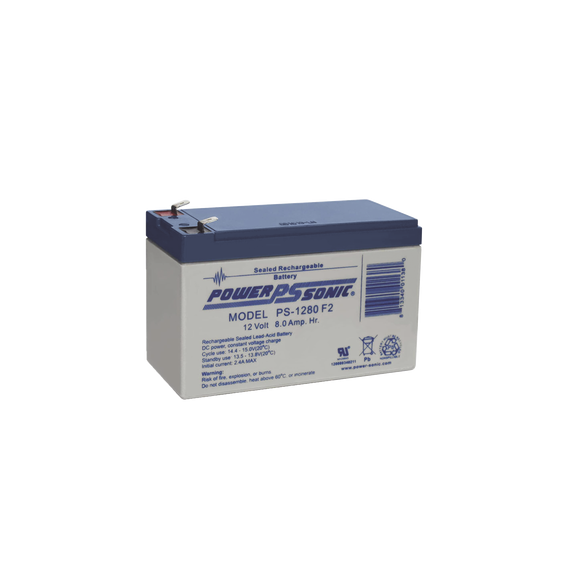 POWER SONIC PS1280F2 PS-1280-F2 Batería 12V 8AH Para Respaldo Tecnologías AGM/VRLA 5