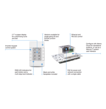 ATLONA ATVKP8E AT-VKP-8E Controlador de teclado de 8 botones Velocity para una sala d