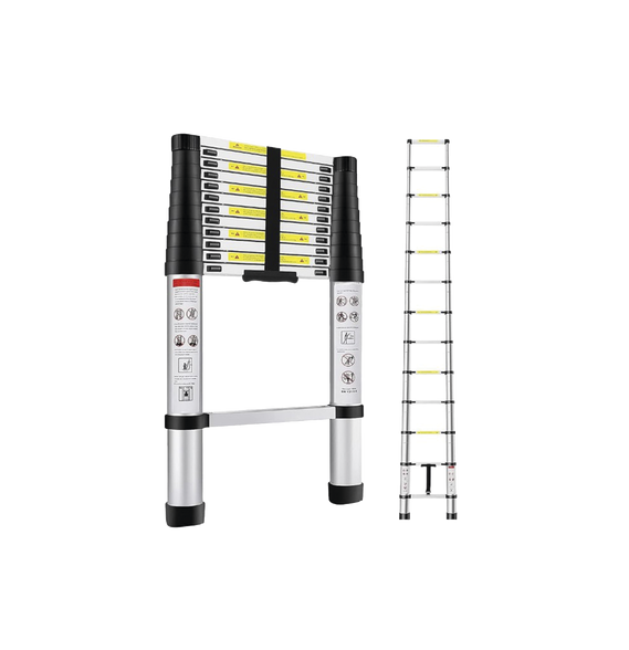 PRECISION PSTH10001 PST-H10-001 Escalera Telescópica de Aluminio de 3.8 Metros de Alt