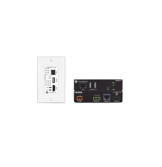 ATLONA ATOMEEXWPKIT AT-OME-EX-WP-KIT OMEGA 4K/UHD Placa de pared HDBaseT TX/RX para H